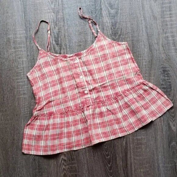 Current/Elliott LINEN blend Peplum Tank Top - Picture 2 of 4